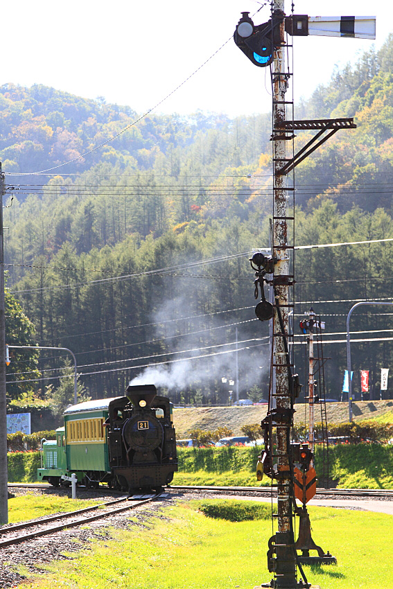 小型蒸気機関車の写真