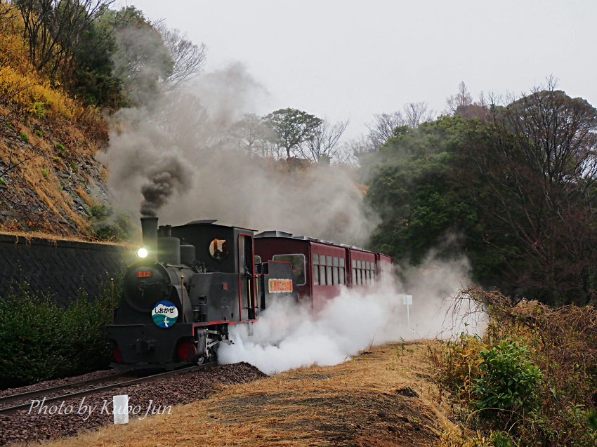 小型蒸気機関車の写真